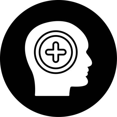 Beyin. Web simgesi basit illüstrasyon