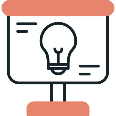 ampul ışığı simgesi, vektör illüstrasyonu