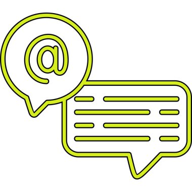 Sohbet simgesi vektör illüstrasyonu