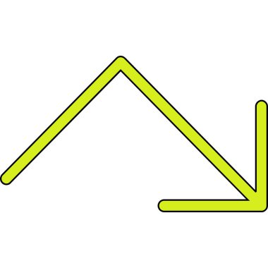 yeşil ve siyah ok simgesi