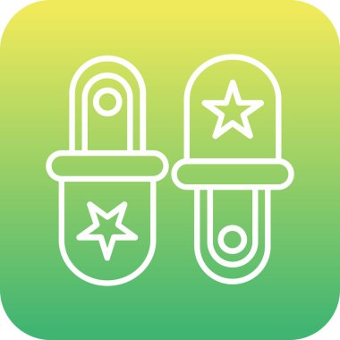 hap vektör renk çizgisi simgesi