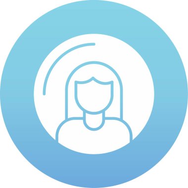 Kadın simgesinin vektör illüstrasyonu