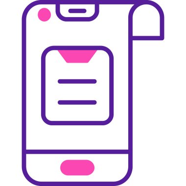 Akıllı telefon simgesinin vektör illüstrasyonu