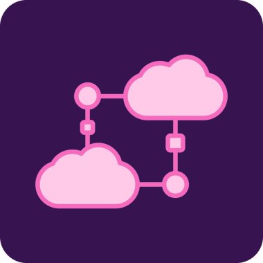 bulut hesaplama vektörü simgesi