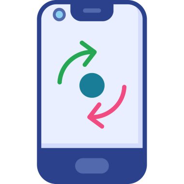 Mobil kutsal kişilerin resmi, vektör çizim