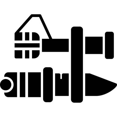 askeri silah ikonu vektör illüstrasyonu