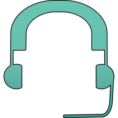 kulaklık simgesi vektör illüstrasyonu