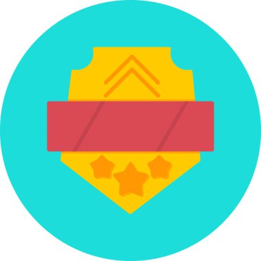 Madalya düz vektör simgesi