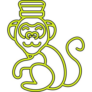 maymun ikon vektör illüstrasyonu