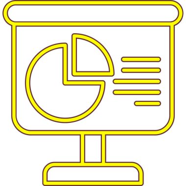 Sarı ve siyah bir ikonun vektör illüstrasyonu