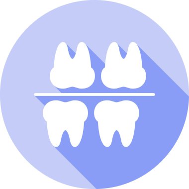 Dişler. Web simgesi basit illüstrasyon