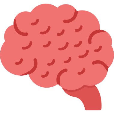 Beyin zihin simgesi düz stilde