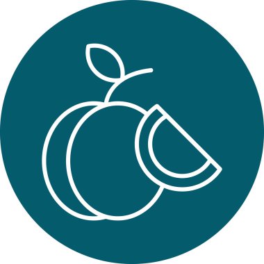 Eşsiz Elma Vektörü Kabartma Simgesi