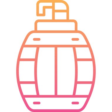 Modern b 'nin vektör çizimi gemi simgesinden yoksun