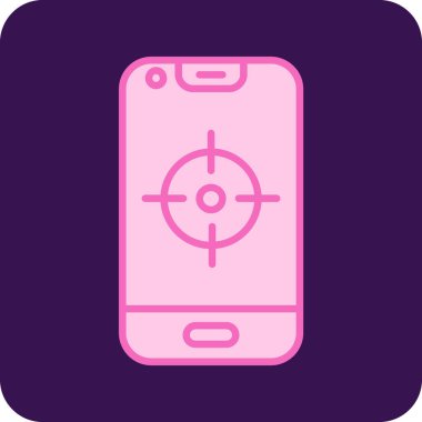 Cep telefonu. Web simgesi basit tasarım