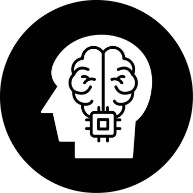 beyin ikonu vektör illüstrasyonu
