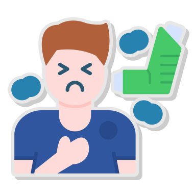 kalp krizi duygu simgesi doldurulmuş ana hat biçiminde