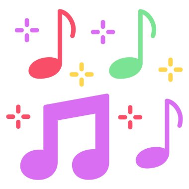 Müzik ikonu. vektör illüstrasyonu