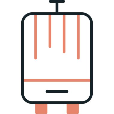 elektrik ısıtıcı simgesi vektör illüstrasyonu