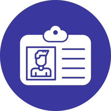 Kimlik kartı. Web simgesi vektör illüstrasyonu