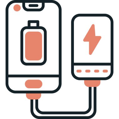 Pil. Web simgesi basit illüstrasyon