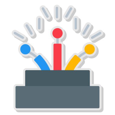 Bir boya fırçasının dövme stili karikatürü