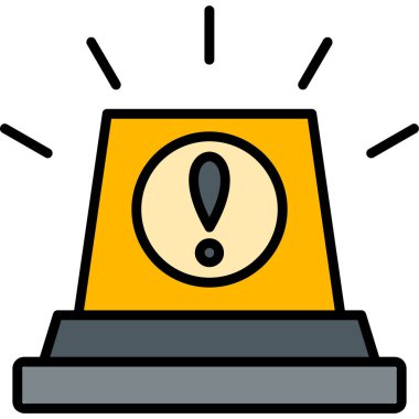 Alarm uyarısı simgesi - dış hat biçiminde