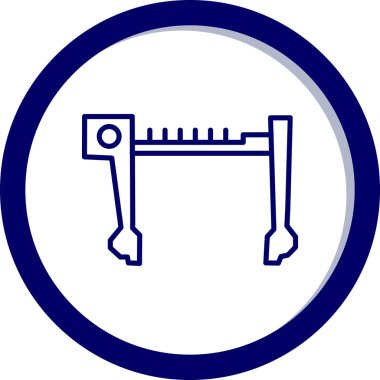 çekiç ve anahtar simge vektör çizim