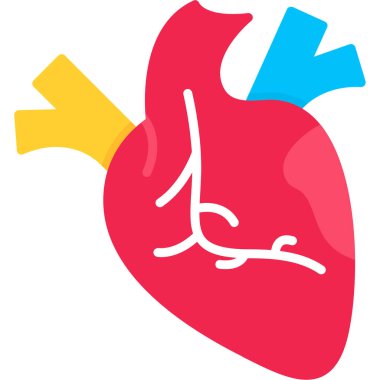 Düz bir kalp ikonu.