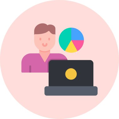 iş yönetimi vektör çizgisi simgesi