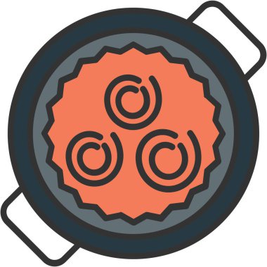 yiyecek ikonu vektör illüstrasyonu