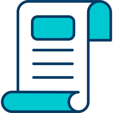 Belge. Web simgesi basit illüstrasyon