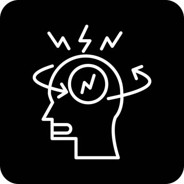 beyin ikonu vektör illüstrasyonu