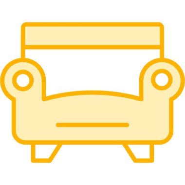 Mobilya simgesinin vektör illüstrasyonu