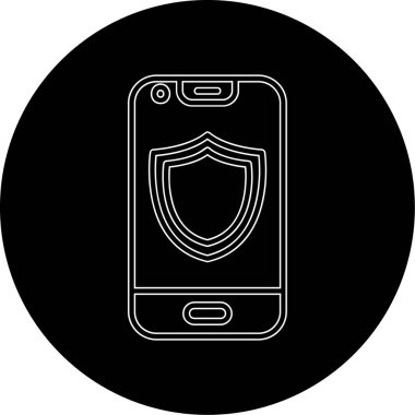 Cep telefonu simgesinin vektör illüstrasyonu