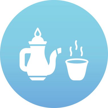 Çaydanlık. Web simgesi basit tasarım