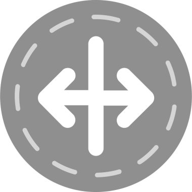 Okun yön simgesi doldurulmuş ana hatlar biçiminde