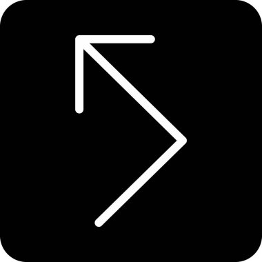 özet biçiminde yön ok simgesi