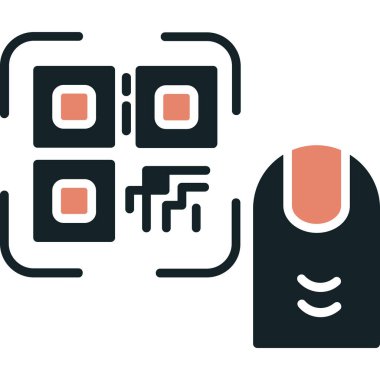 qr kod tarama simgesi doldurulmuş ana hatlar biçiminde