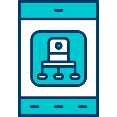 Akıllı telefon. Web simgesi basit illüstrasyon