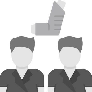 İnsanlar ikonu. Düz çizim. insanlar beyaz arkaplan üzerinde izole edilmiş vektör simgesi.