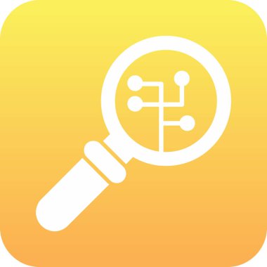 Benzersiz büyüteç vektör simgesi