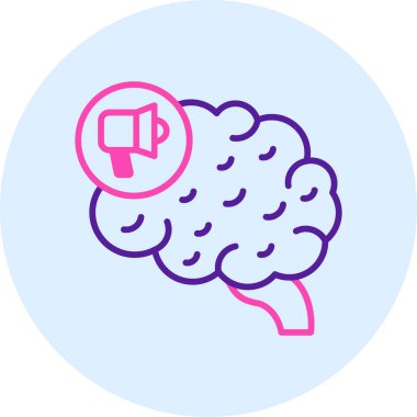 Beyin. Web simgesi basit illüstrasyon