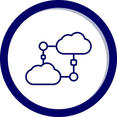 Bulut. Web simgesi basit illüstrasyon