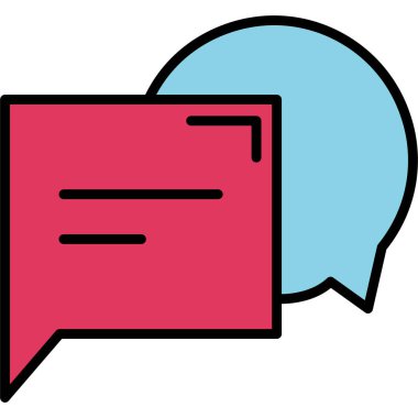 Sohbet mesajı vektör illüstrasyonu