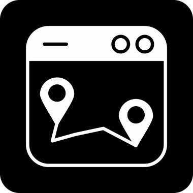 konum haritası simgesi, vektör illüstrasyonu