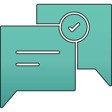 Sohbet web simgesi, basit vektör illüstrasyonu