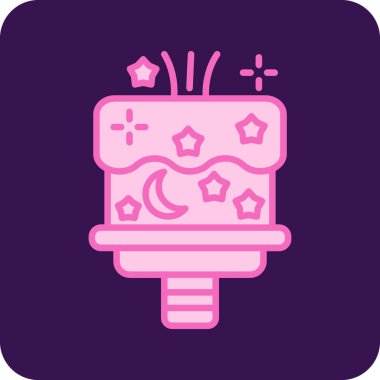 Şirin bir çizgi film simgesinin vektör çizimi