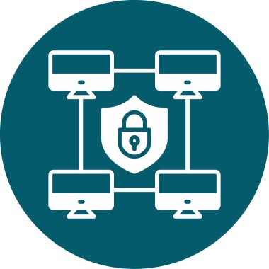 Güvenlik ve güvenlik simgelerinin vektör çizimi