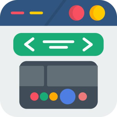 Kart makinesi simgesi, düz tasarım